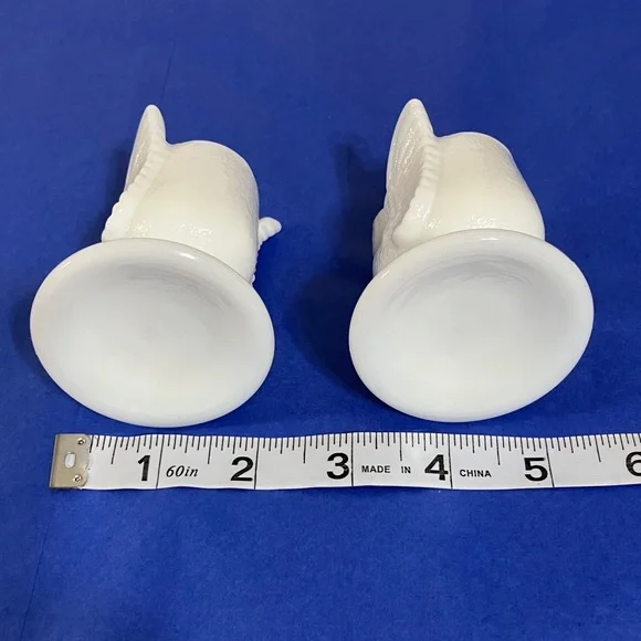 Westmoreland White Milk Glass Owl Candle Holders - Picture 5 of 9